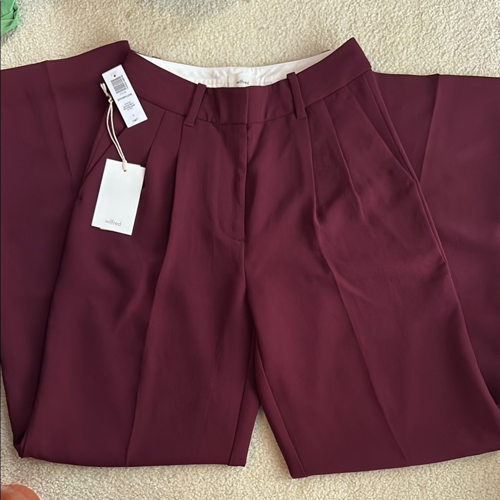 Wilfred Burgundy effortless pants